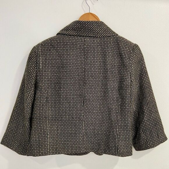 Merona Black and White Checkered Cropped Jacket. Size Medium - Picture 4 of 12